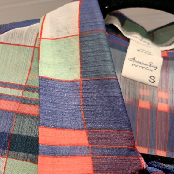 American Rag Plaid-patterned Collard Tank - Picture 4 of 4